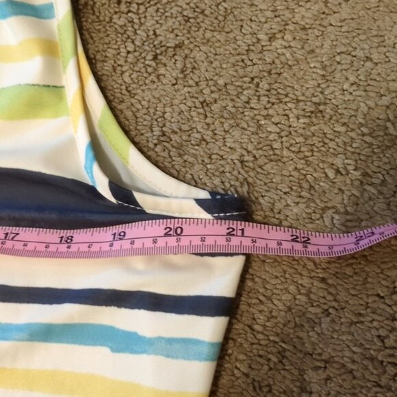 Modes Crystal Fashions Dress XL Maxi Striped Print Sleeveless Slinky Arts Vaca - Picture 4 of 6